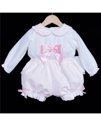 Baby Girls Pink Waffle...