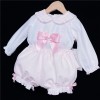 Baby Girls Pink Waffle Shorts Set with Blouse "MYD830P"