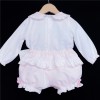 Baby Girls Pink Waffle Shorts Set with Blouse "MYD830P"