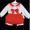 Baby Girls Red Waffle Shorts Set with Blouse "MYD830R"