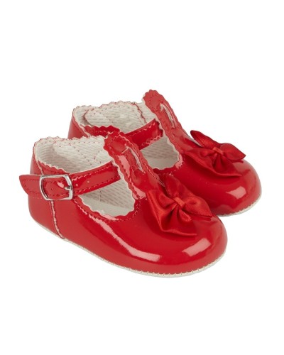 Baby Girls T-Bar & Bow...