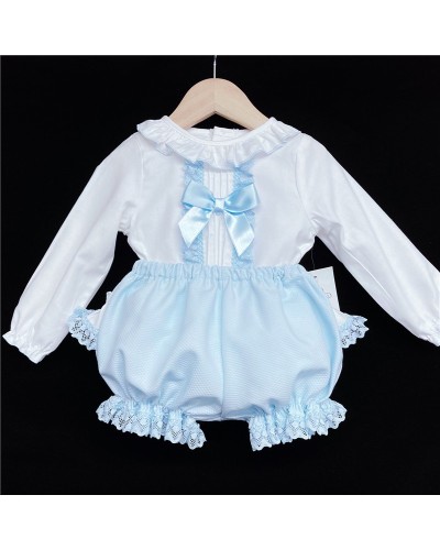Baby Girls Blue Waffle...