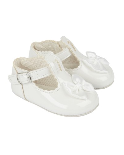 Baby Girls T-Bar & Bow...
