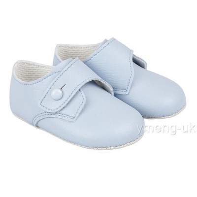 Baby Boys Patent Pram Shoes "B626 Blue"
