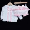Baby Girls Pink Waffle Shorts Set with Blouse "MYD831P"