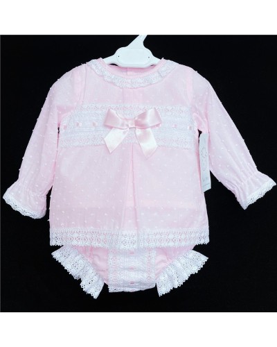 Baby Girls Pink Lacey...