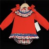 Baby Girls Red Waffle Long Sleeve Dress Set "MYD860"