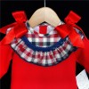 Baby Girls Red Waffle Long Sleeve Dress Set "MYD860"