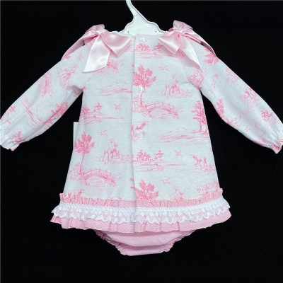 Baby Girls Pink Long Sleeve Dress Set "MYD870"