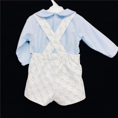 Baby Boys Blue Rocking Horse Outfit "MYD211"