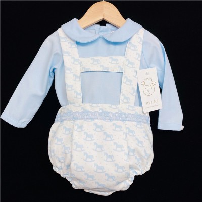 Baby Boys Blue Rocking Horse Outfit "MYD212"