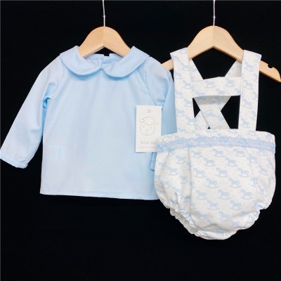 Baby Boys Blue Rocking Horse Outfit "MYD212"