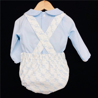 Baby Boys Blue Rocking Horse Outfit "MYD212"