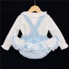 Baby Girls Blue Spotty Romper Set "MYD202B"
