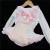 Baby Girls Pale Pink Spotty Romper Set "MYD202P"