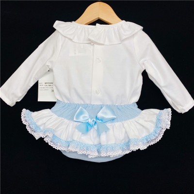 Baby Girls Blue Jam Pants Set with Blouse "MYD200B"