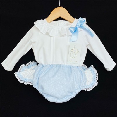 Baby Girls Blue Jam Pants Set with Blouse "MYD200B"