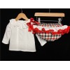 Baby Girls Red Checked Jam Pants Set "MYD200R"