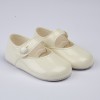 Baby Girls Patent Pram Shoes "B618 Cream"