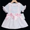 Baby Girls Pink Waffle Pinafore Dress Set "A100"