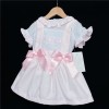Baby Girls Pink Waffle Pinafore Dress Set "A100"