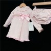 Baby Girls Pink Tweed A Line Dress Set "MYD205"