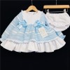 Baby Girls Light Blue Puff Dress Set "MYD237"
