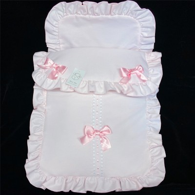 Baby Girl Pink Waffle Pram Sets "PS01P"