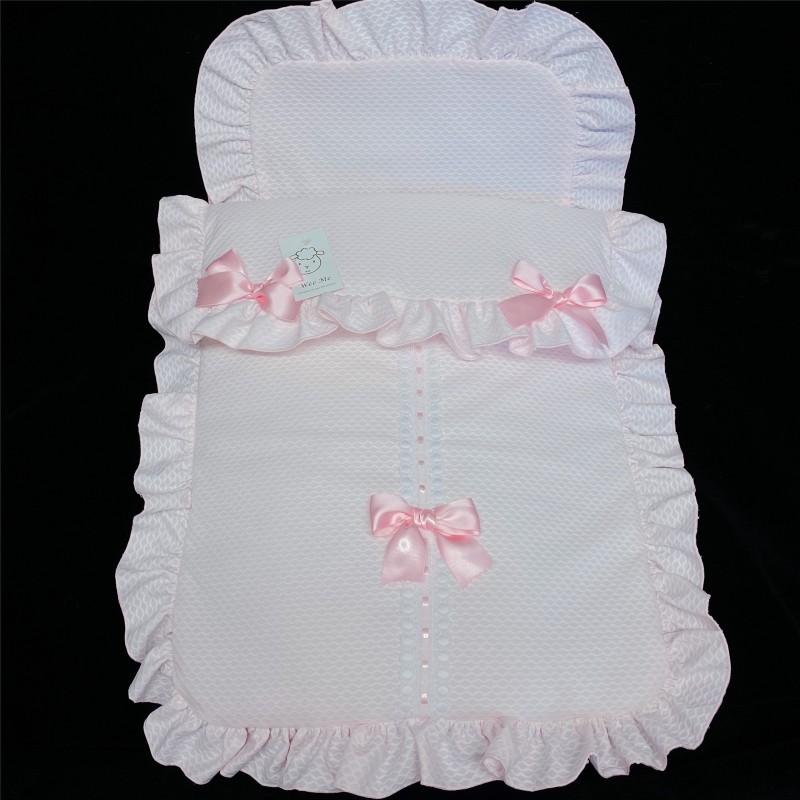 Baby Girl Pink Waffle Pram Sets "PS02P"