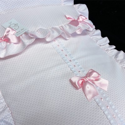 Baby Girl Pink Waffle Pram Sets "PS02P"