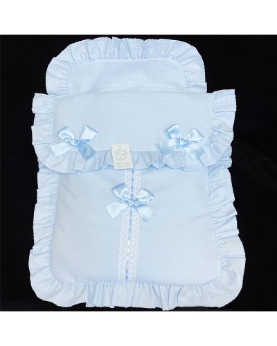 Baby Boys Blue Waffle Pram...