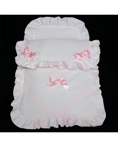 Baby Girl Pink Waffle Pram...