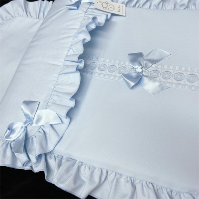 Baby Boys Blue Waffle Pram Sets "PS04"