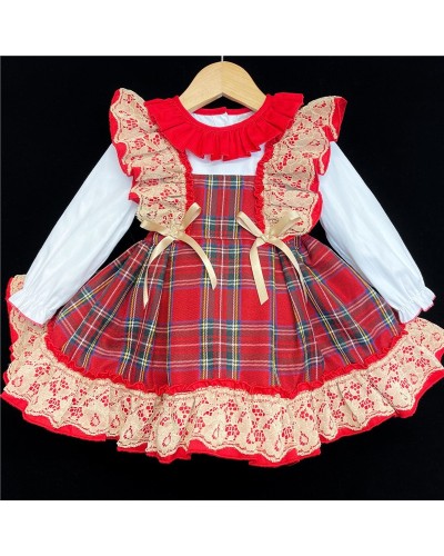 Baby Girls Tartan Pinafore...