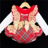 Baby Girls Tartan Romper Set "2165 Red"