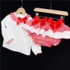 Baby Girls Gingham Skirts Set "MYD823 Red"