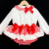 Baby Girls Gingham Skirts Set "MYD823 Red"