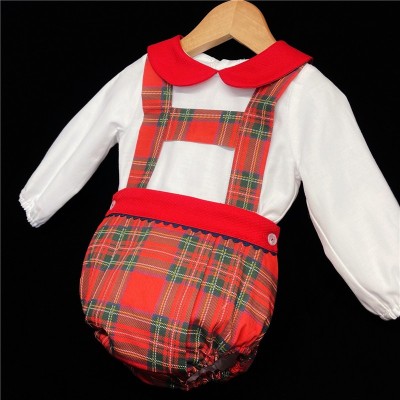 Baby Boys Tartan Outfit "MYD825 Red"