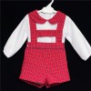 Baby Boy Red Tartan H Strip Outfit "MYD1863"