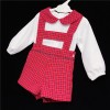 Baby Boy Red Tartan H Strip Outfit "MYD1863"