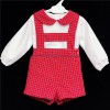 Baby Boy Red Tartan H Strip Outfit "MYD1863"