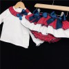 Baby Girls Red Tartan Skirt Set "MYD1864"