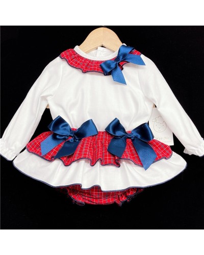 Baby Girls Red Tartan Skirt...