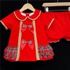Baby Girls A Line Velvet Tartan Dress "2162"