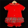 Baby Girls A Line Velvet Tartan Dress "2162"