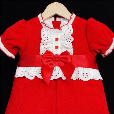 Baby Girl A Line Velvet Dress Set "2164"