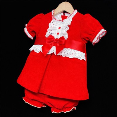 Baby Girl A Line Velvet Dress Set "2164"