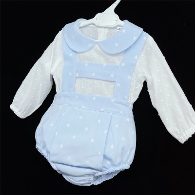 Baby Boys Blue Star Shorts Set "LM157"