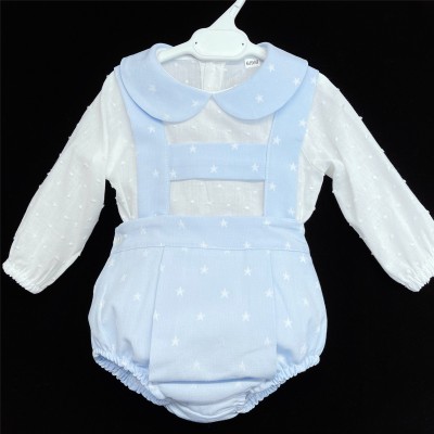 Baby Boys Blue Star Shorts Set "LM157"