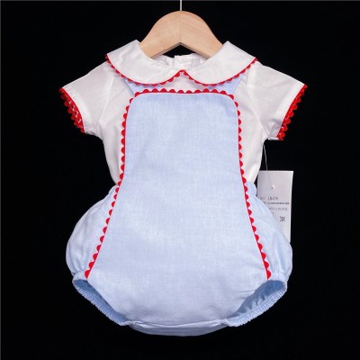 Baby Boys Blue with Red Romper Set "LM019"